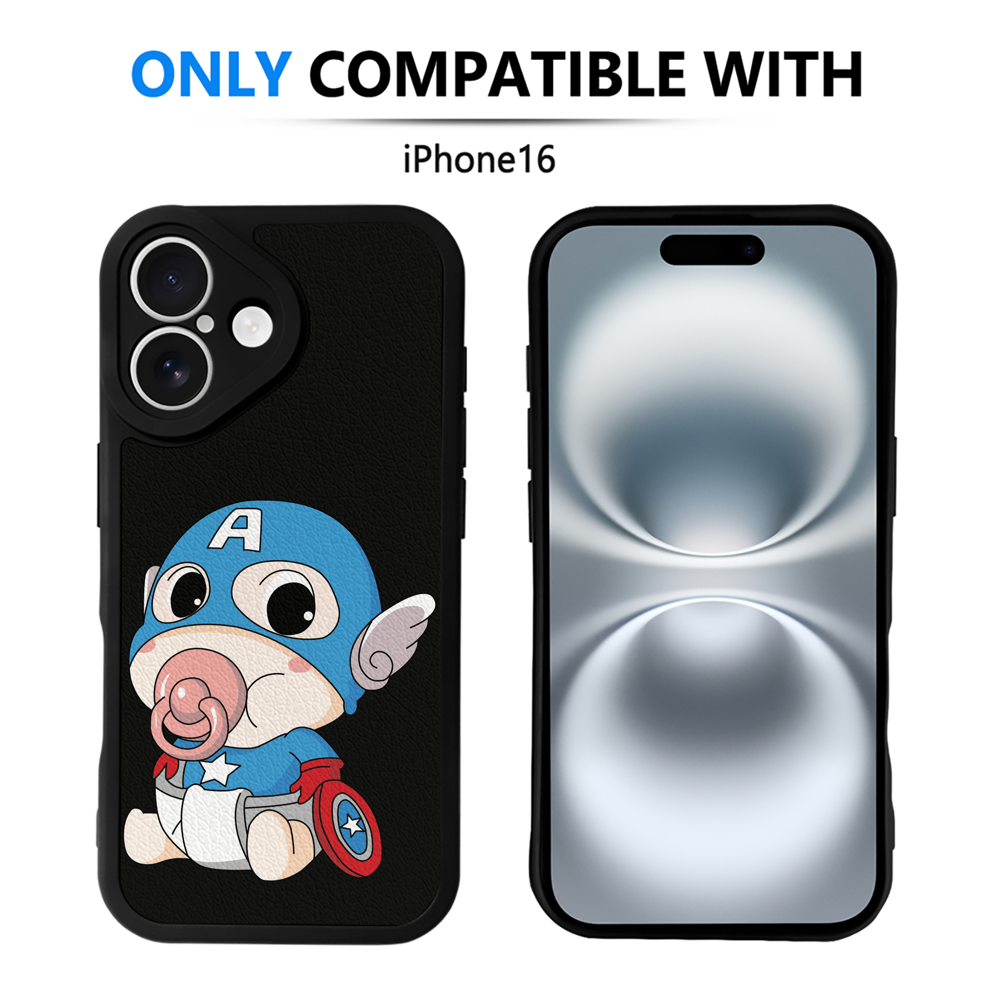 （画像用） アベンジャーズ The Avengers 【iPhone 16シリーズ対応】シリコンスマホケース（レザー調） 材質：シリコン